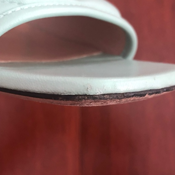 Gucci Marmot GG slide sandals mules . Mint green & Chevron quilted Eu 37 US 7 - Picture 14 of 16